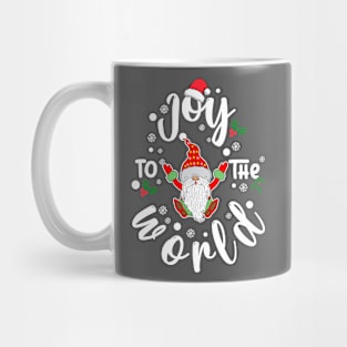 Christmas Gnome Joy To The World Funny Gnome Lovers Mug